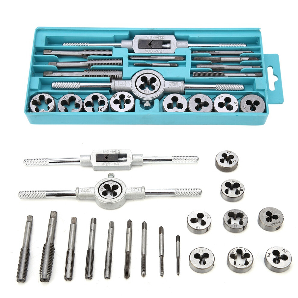 M3-M12 Tap & Die Set 20pcs Threading Kit
