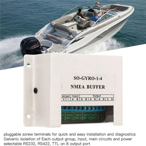 2X NMEA0183 NMEA Buffer SY-1-4 NMEA 1 Input,4 Output Marine Serial  Splitter Isolating Buffer 2