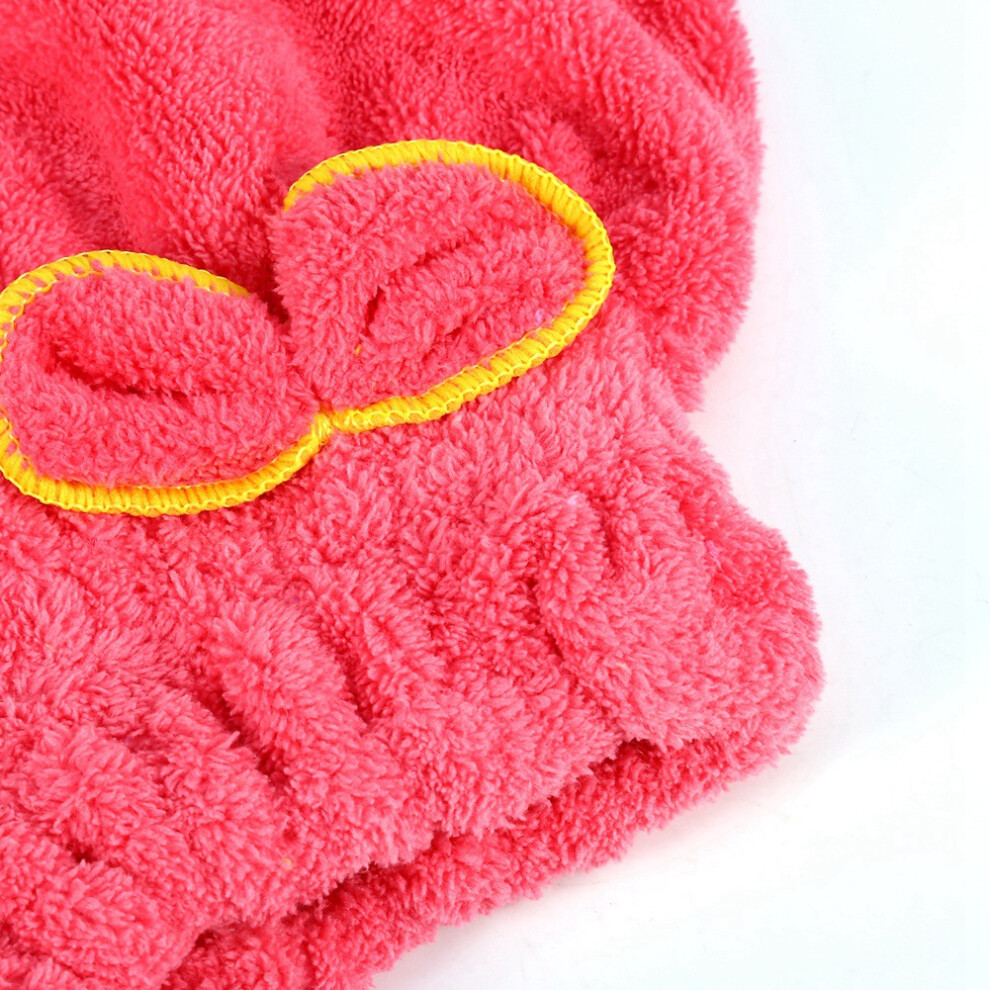 Coral Quick Dry Bath Hat Soft Velvet