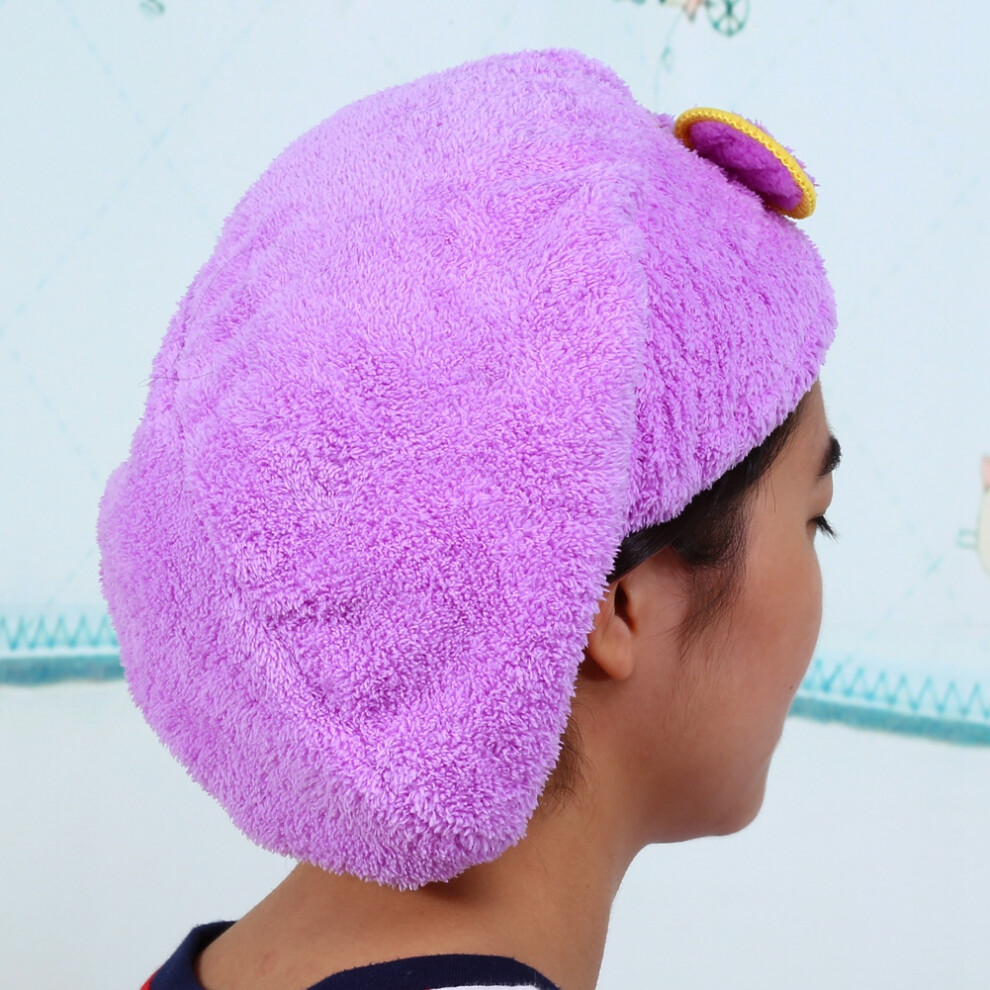 Coral Charming Bowknot Microfibre Hair Drying Hat