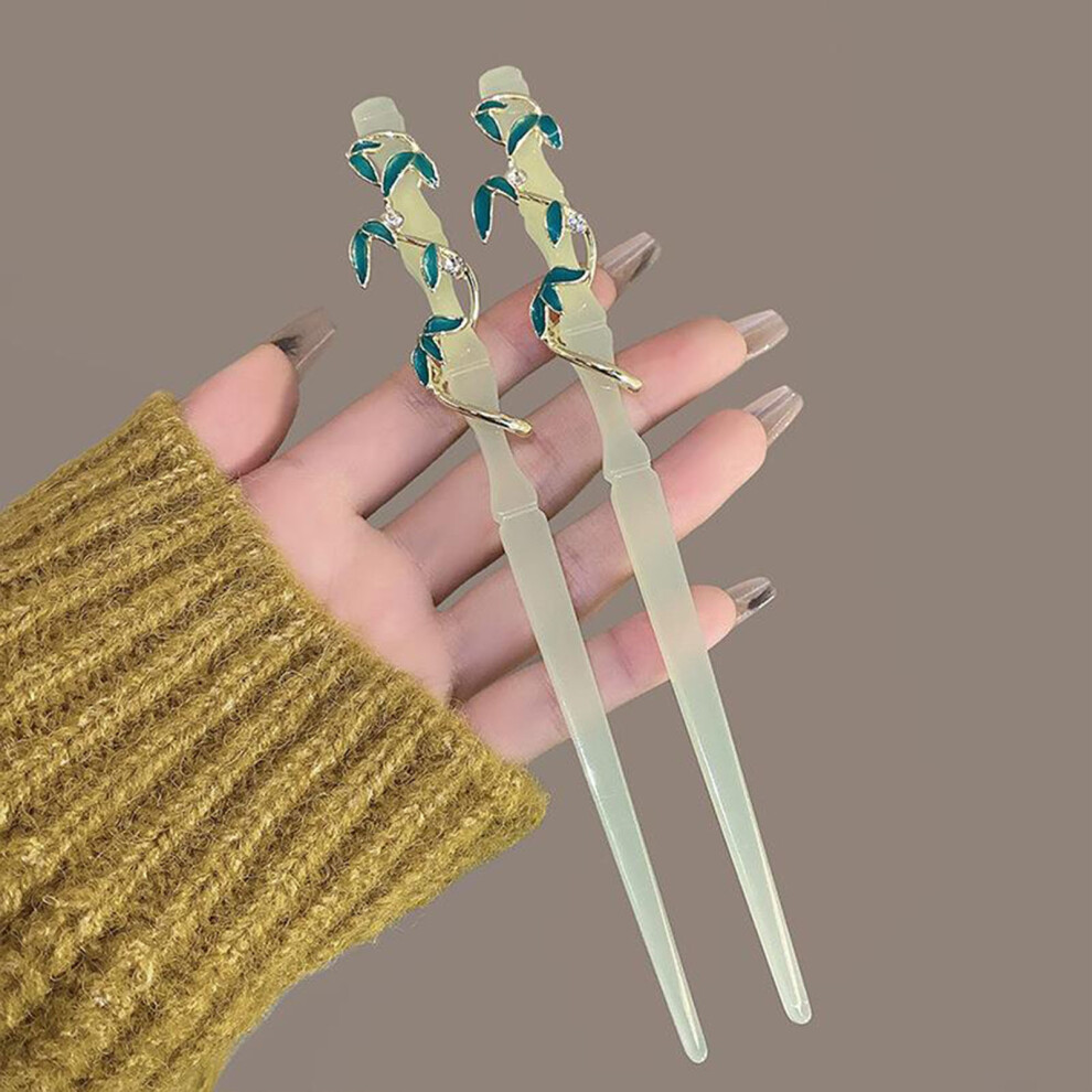 Bright-Home Green (Green) Chinese Hair Chopsticks Retro Hairpins Traditional Hair Chopsticks Gift For Women And Girls