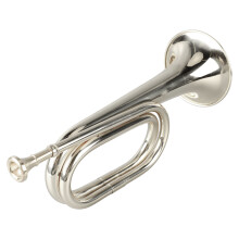 Silver Brass C Key Military Style Trumpet for Beginners with Mouthpiece
