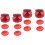 2Sets Durable Red Air Hockey Pushers and Pucks Replacement Kit 4
