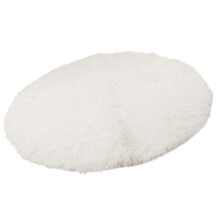 Round Plush Carpet 120x120cm Fluffy Fuzzy Rug for Living Room & Bedroom