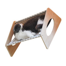 Medium Breathable Linen Cat Bed Hammock – Elevated Indoor Comfort