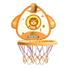Kids Indoor Adjustable Wall Mount Basketball Hoop Set, Orange, 910g