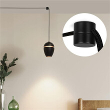 6er-Pack Deckenhaken für Deckenleuchten, Pendelleuchtenhaken für Deckenlampen, Deckenhaken, DIY-Lampe Schwarz