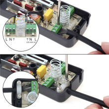 2X 220V Foot Dimmer Foot Operated LED Dimmer Full Range Inline Slide Control for Floor Lamp
