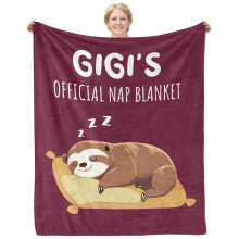 Blanket for Grandma Funny Super Soft Flannel Throw, Red Cozy 50x60 GiftReady Design