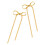 1Paar Gold Schleifen Dangle Ohrringe Kupfer Statement Schmuck 4