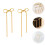 1Paar Gold Schleifen Dangle Ohrringe Kupfer Statement Schmuck 8