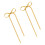 1Paar Gold Schleifen Dangle Ohrringe Kupfer Statement Schmuck 9