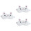 3Pcs White Eye Masks Comfortable Flexible Night Eyeshades for Resting 6