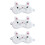 3Pcs White Eye Masks Comfortable Flexible Night Eyeshades for Resting 8