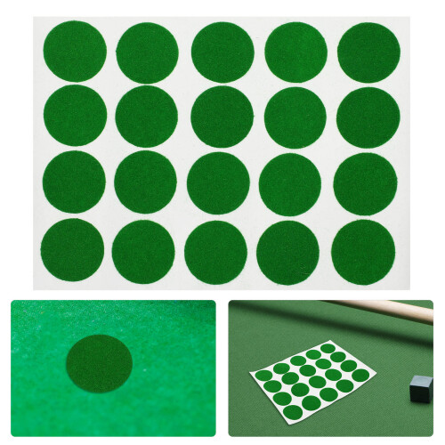 Pool Stickers Snooker Marker Dots Green Adhesive 20-Pcs 2