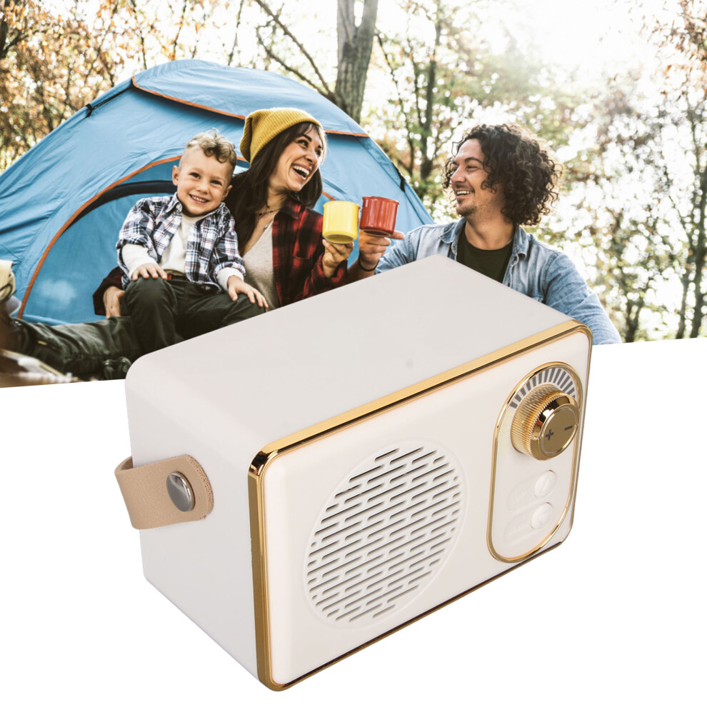 Vintage Mini Bluetooth 5.0 Speaker 5W 32Gb Support White 8451388938591