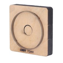 75mm Round Leather Die, Alloy Steel & Birch