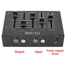 3-Band-EQ-Equalizer, Geräuscharm, Lautstärkeregelung, Hoch, Mittel, Niedrig, 3-Band-Soundkanal für Plattenspieler, Soundkarten, Gitarren