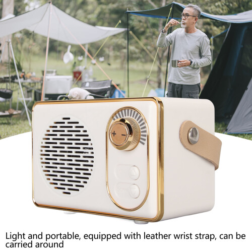 Vintage Mini Bluetooth 5.0 Speaker 5W 32GB Support White 2