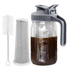 Cold Brew Coffee Maker 32Oz Cold Brew Pitcher with Stainless Steel Super Dense Filter for Iced Brew Coffee, Ice Tea-B