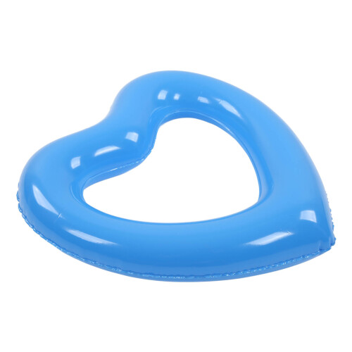 Heart Shaped Swimming Circle 45cm Inflatable Pool Float PVC Blue