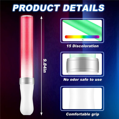 2X LED Light Stick Should Support Stick 15 Color Flash Stick Light Stick Concert Props 2