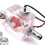 3 Way Flow Meter LED Thermometer for Water Cooling Liquid Cooler Computer Radiator Supplies Temperature Meter Red 2
