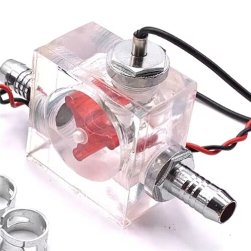 3 Way Flow Meter LED Thermometer for Water Cooling Liquid Cooler Computer Radiator Supplies Temperature Meter Red 1