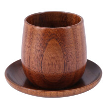 Japanse Stijl Log Cup Houten Grote Buik Cup Sake Massief Houten Retro GeïSoleerde Theekop Set Drinkbeker 150ML