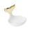 White Ceramic Soap Dish Bathroom Holder with Drainage Keeps Counters Tidy Minimalist Design 1