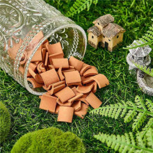 800 Pezzi di Tegole per Tetti, Set da Costruzione, Piastrelle nel Miniatura Rosse per La Decorazione del Giardino Della Cucina del Paesaggio DIY