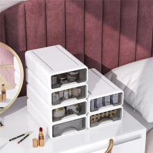 Stapelbare Plastic Organizerbox voor op Het Bureau, Make-, Sieraden, Kantooropslag - Grote Stofdichte Container met Laden