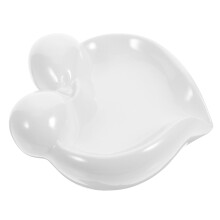 Ceramic Soap Dish with Drainage, Elegant Bowknot Bathroom Soap Holder for Kitchen Sink Use