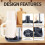 2pcs Silicone Drain Ice Cup Drying Rack Bottle Glass Drain Rack Shelf Gray 7
