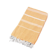 Yellow Turkish Cotton Beach Towel 71x39 Large Quick Dry Sand Design for Adults and Women
