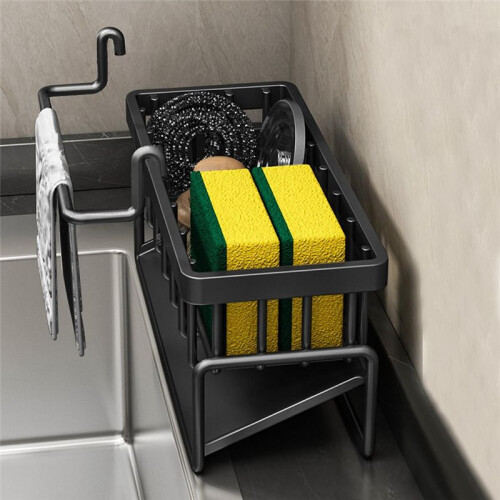 Kitchen Sink Organizer Rack,Kitchen Rack, Household Sink Tableware Drain Storage Rack,Sponge Detergent Storage Rack B