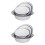 8Pcs Enamelware Bowls White Durable for Cooking and Serving 9