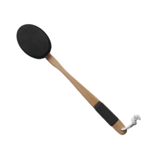 Back Lotion Applicator with Long Handle and 1 Replaceable Pads, Ideal for Young People and the Elderly-Black.