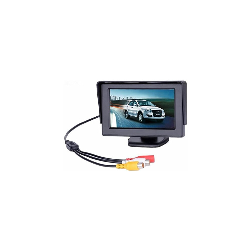 4.3 Inch Tft Lcd Car Monitor Car Reverse Parking Monitor With Led Backlight Display For Rear View Camera Dvd White/Yellow 747887423361
