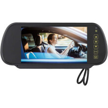 7" Car Rearview Mirror LED Digital Screen Auto Dimming Monitor Rear View Backup Camera Av1 Video Interface for DVD or Set-top Box Display