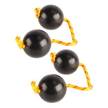 2Pcs African Rhythmic Balls Adjustable Black Shaker Rattle for Entertainment