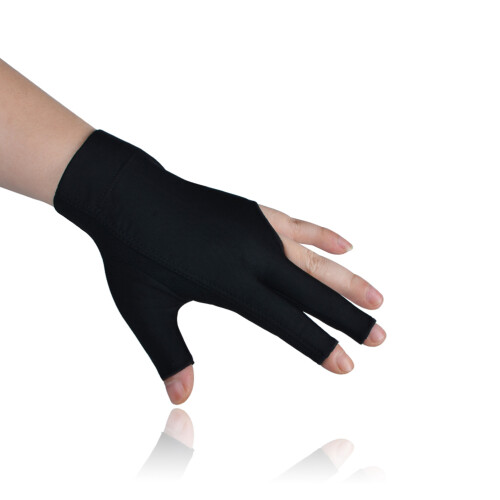Svarta Billiardhandskar Med 3 Fingrar Antihalk Elastisk Passform 1