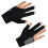 Svarta Billiardhandskar Med 3 Fingrar Antihalk Elastisk Passform 8