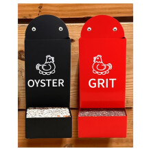 Kyckling Ostronskalmatare och Grynmatare Metall Kycklingmatare Chicken Coop Tillbehör Automatisk Kycklingmatare