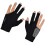Svarta Billiardhandskar Med 3 Fingrar Antihalk Elastisk Passform 9