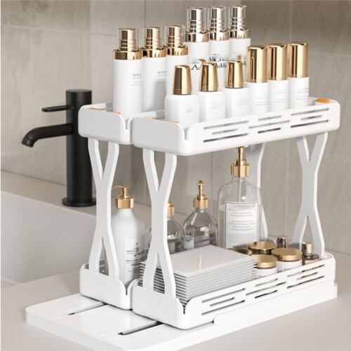 Pull-Out Rotating Storage Rack Kitchen Spice Rack Seasoning Bottle Cosmetic Storage Rack 2