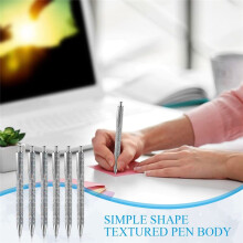 6 PièCes Mignon Stylo Bling Diamant Stylos NoëL Strass Cadeau Argent MéTal Stylos à Bille Fantaisie Scintillant Cristal Stylos A