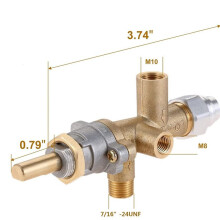 4X Gas Patio Heater Control Valve Thermocouple Sensor Dump Knob Propane Lpg Fire Pit Control Safety Port
