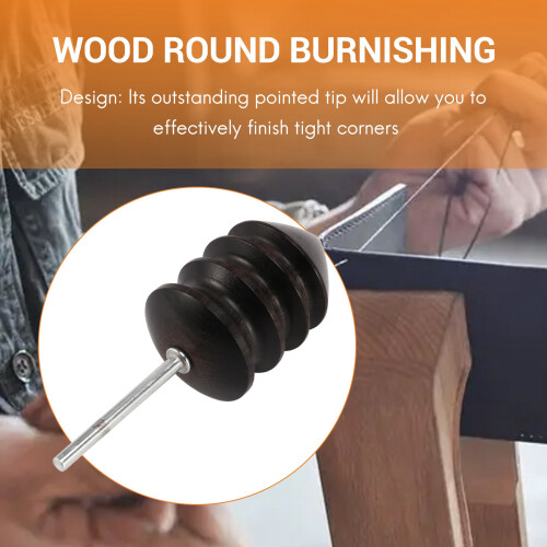 Pointed Tip Narra Leather Burnisher leather Slicker Tool Drill Sets-1/8inch (3mm) Shank For  Rotary Tools (2Pcs)