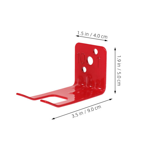 1Set Fire Extinguisher Wall Mount Red Iron Bracket for Daily Use 1